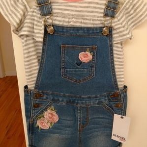 Girls shortalls and top set by Hudson jeans